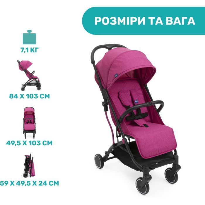 Коляска Chicco Trolley Me Сиреневая (79865.62) изображение 6