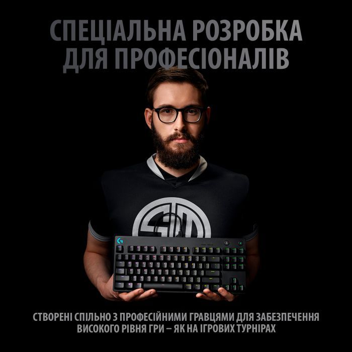 Клавиатура Logitech G PRO Mechanical Gaming USB UA Black (920-009392) изображение 2
