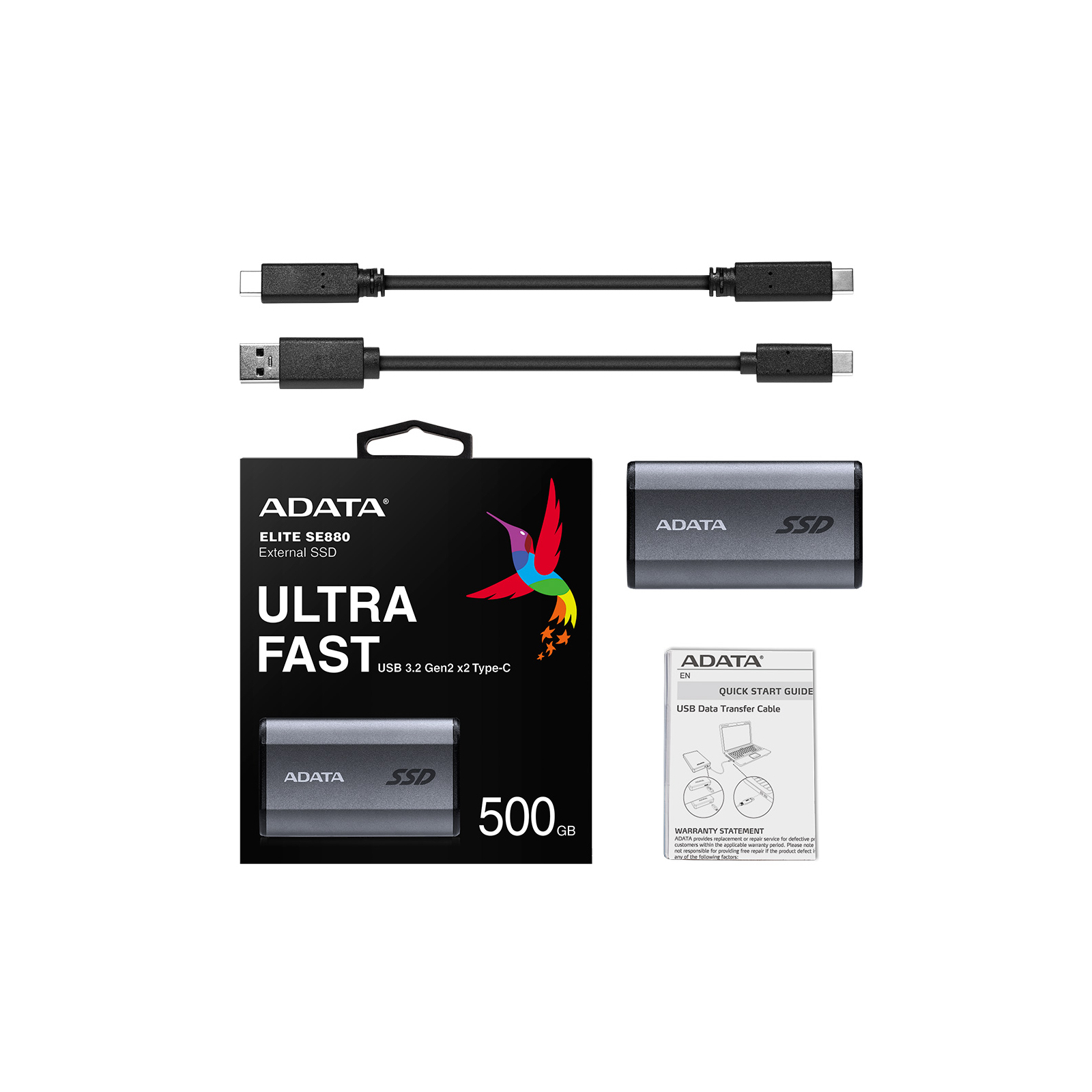 Накопитель SSD USB 3.2 500GB ADATA (AELI-SE880-500GCGY) изображение 6