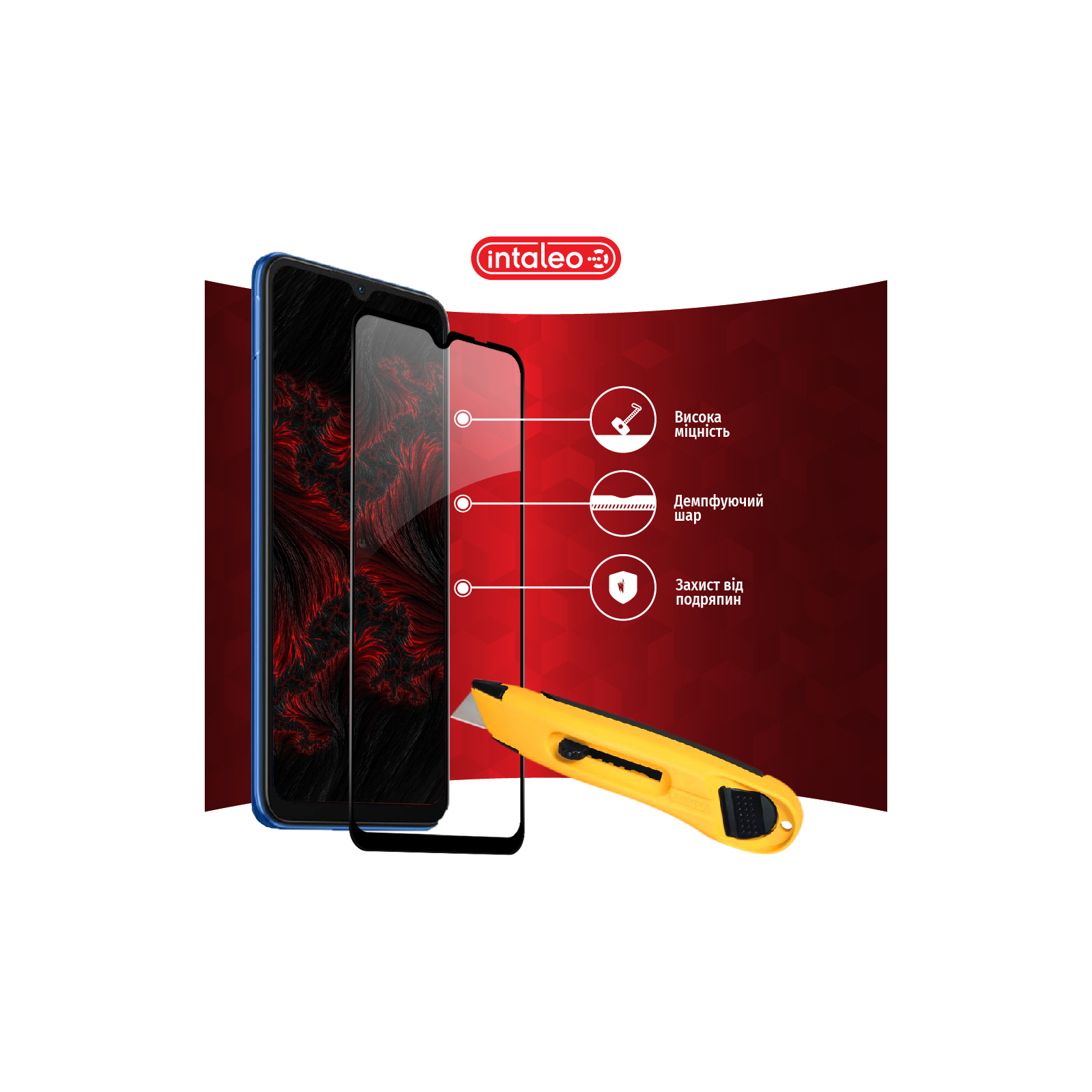 Стекло защитное Intaleo Full Glue Xiaomi Redmi 10C (1283126527173) изображение 5