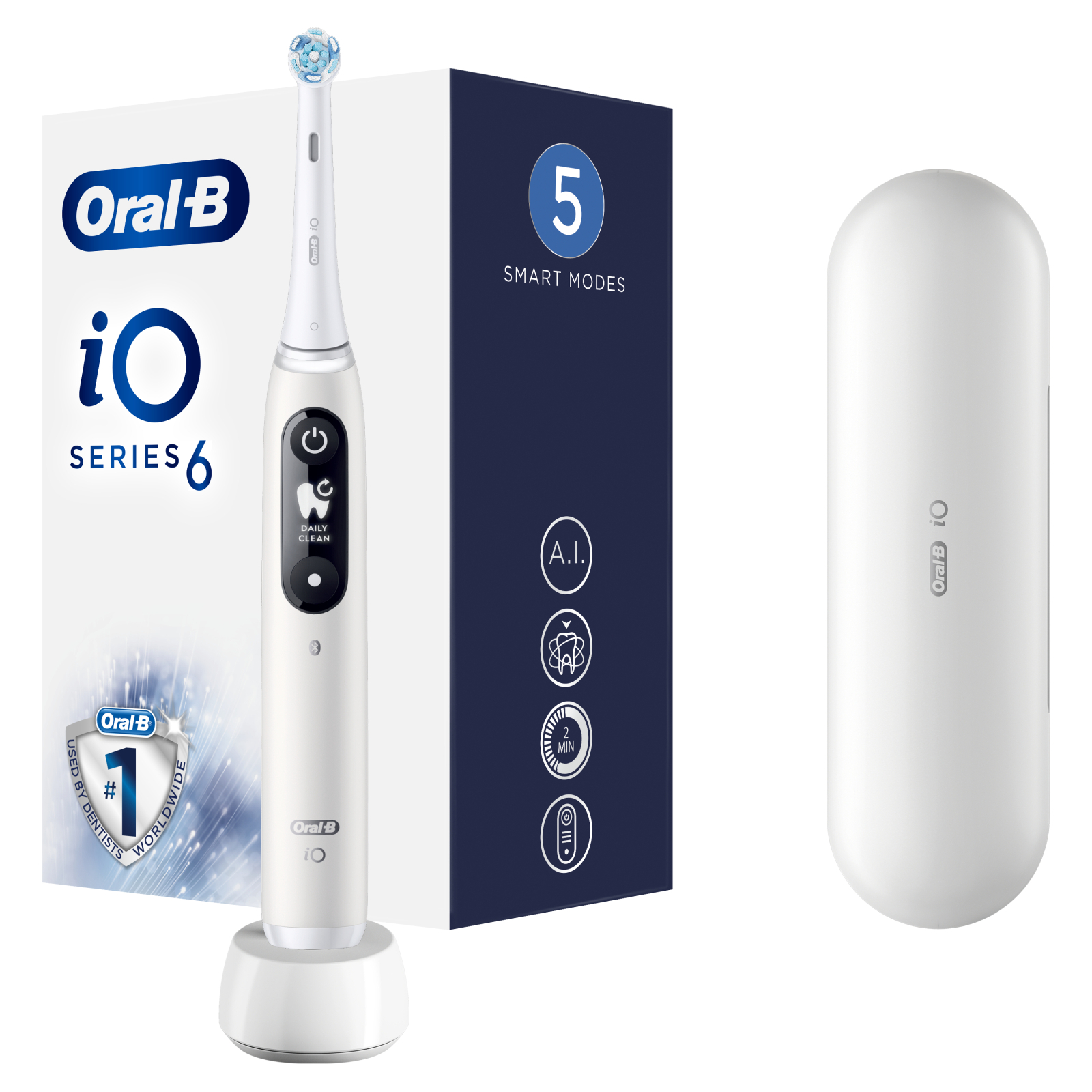 Электрическая зубная щетка Oral-B iO Series 6 iOM6.1A6.1K 3753 White (4210201381648)