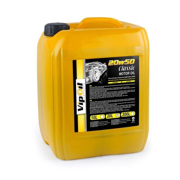Моторное масло VIPOIL Classic 20W-50 SF/CD, 20л (0252404)