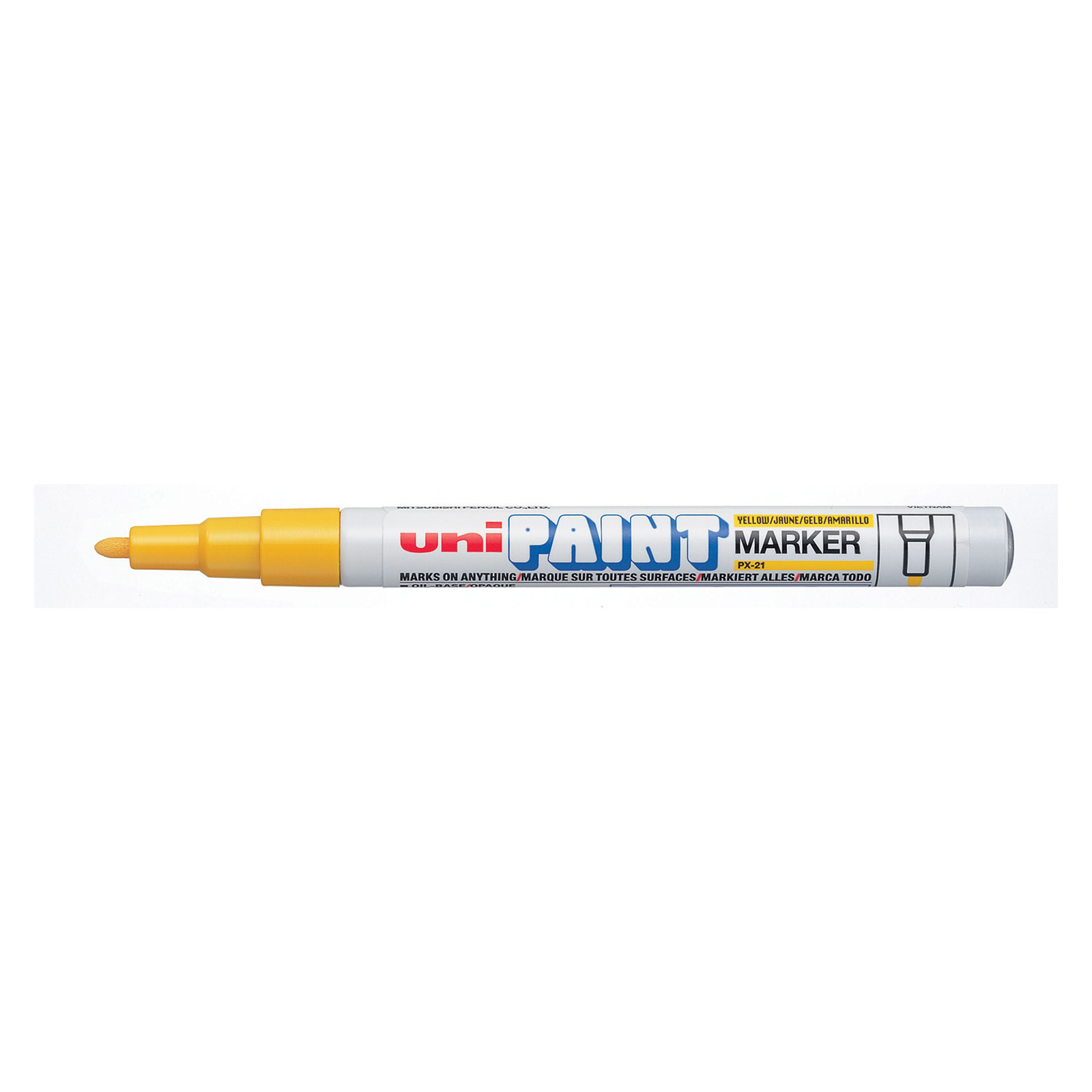 Маркер UNI перманентный Paint Желтый 0.8-1.2 мм (PX-21.Yellow)