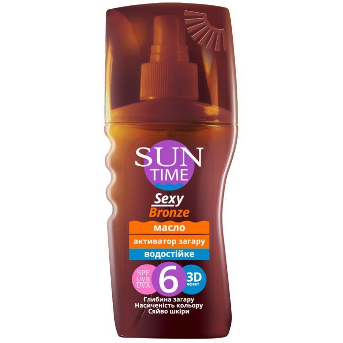 Средство для загара Біокон Sun Time SPF 6 Sexy Bronze Масло Активатор загара 150 мл (4820064561868)