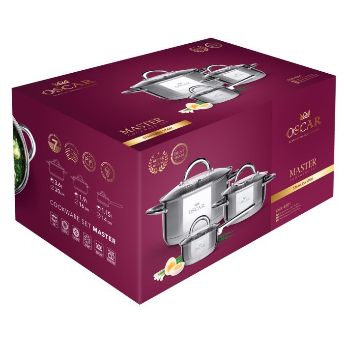 Набор посуды Oscar Master 6 предметів (OSR-4001/n) изображение 10