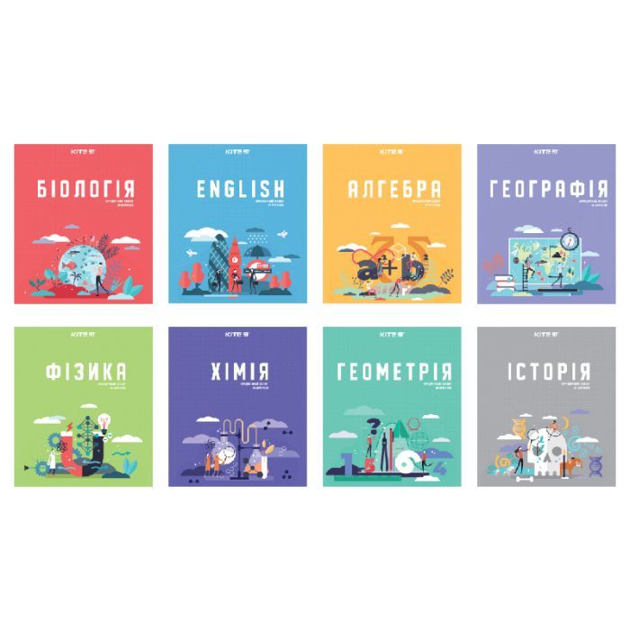 Тетрадь Kite набор предметных Urban 48 листов 8 шт (K23-240-25-32)