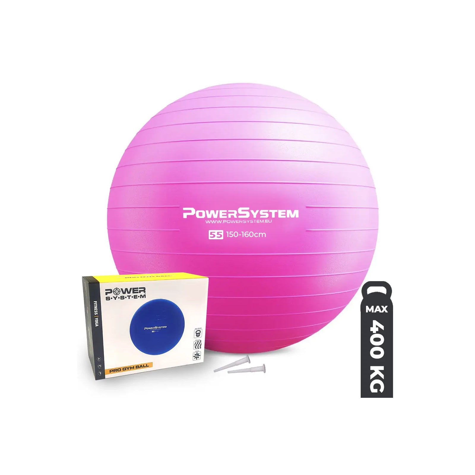 Мяч для фитнеса Power System PS-4011 Pro Gymball 55 см Black (4011BK-0)