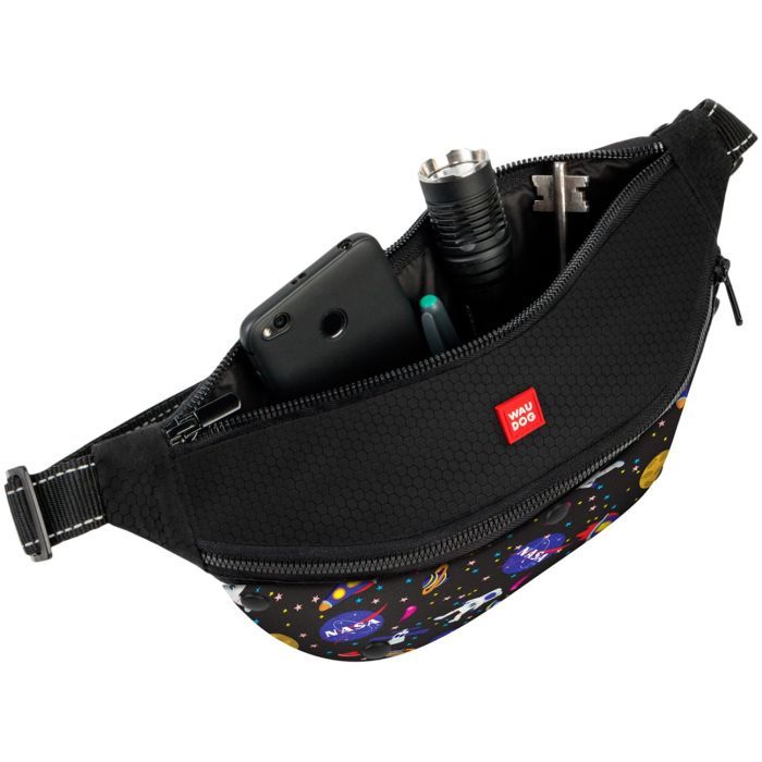 Поясна сумка-бананка для собак WAUDOG Textile "NASA" 33х17х10 см (5692) зображення 2