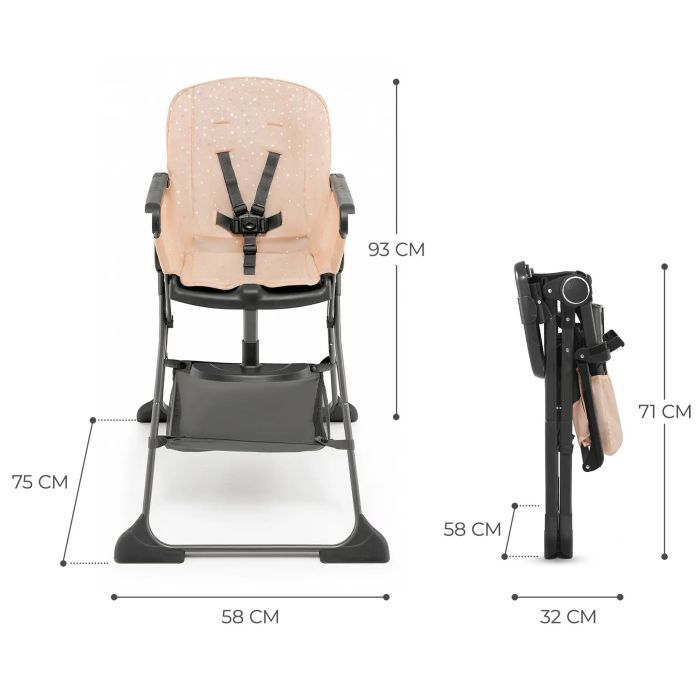 Стілець для годування Kinderkraft Foldee Pink (5902533922451) зображення 8