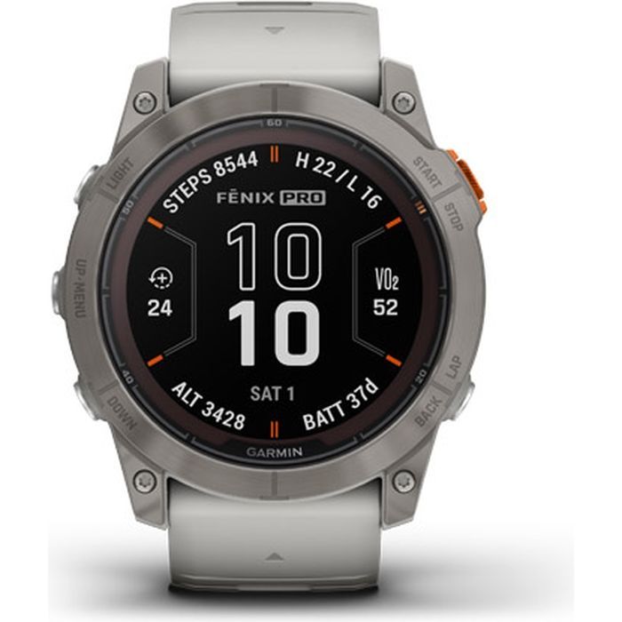 Смарт-часы Garmin fenix 7X Pro Sapph Sol, Ti w/Gray/Orange Band, GPS (010-02778-15) изображение 2