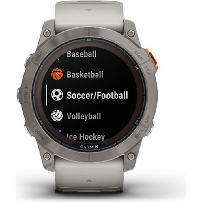 Смарт-часы Garmin fenix 7X Pro Sapph Sol, Ti w/Gray/Orange Band, GPS (010-02778-15) изображение 5
