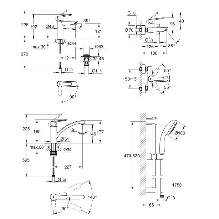 Змішувач Grohe QuickFix UA202301KE (CV030617) зображення 12
