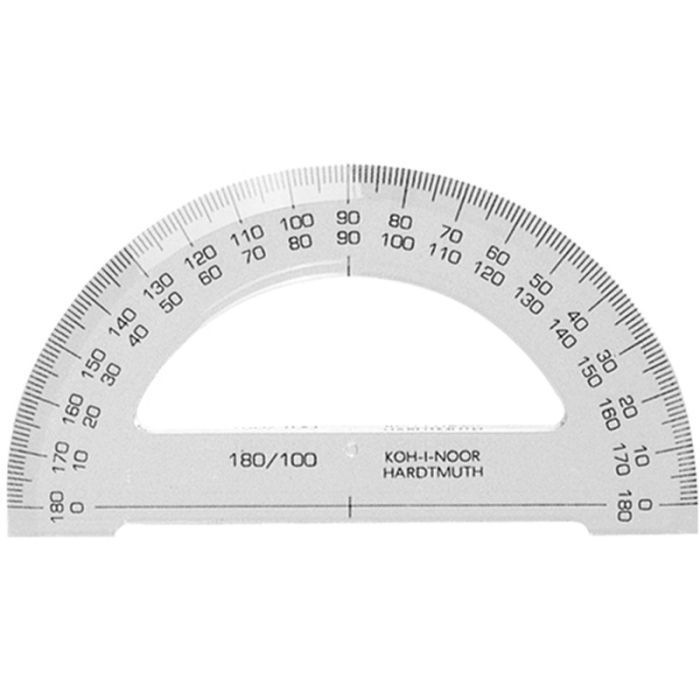 Лінійка Koh-i-Noor Транспортир 180/100, безкольоровий (746168)