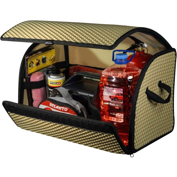 Сумка-органайзер EVAtech M-PRO 32x50x30 см. Ромб бежевый с черным кантом (BS13642OM3RIB) изображение 4