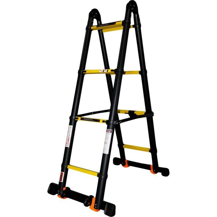 Драбина GTM трансформер телескопічна 2*4сх 0,9-3,4м анодований алюміній (KME3034B/1.7+1.7)