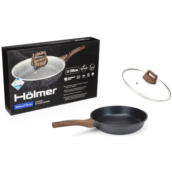 Сковорода Hölmer Natural лита з кришкою 24 см (FP-33524-SWMBML Natural) зображення 10
