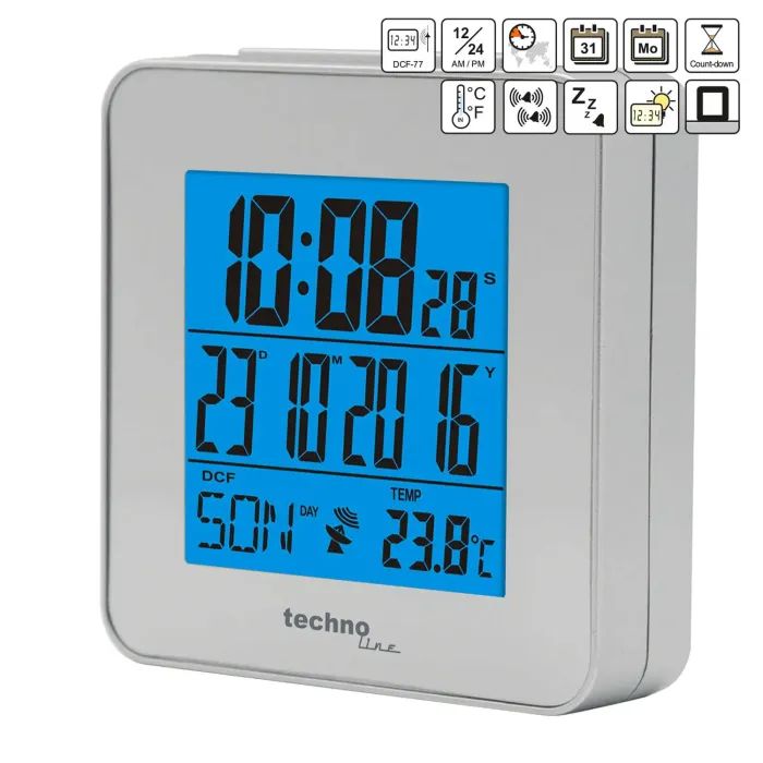 Настільний годинник Technoline WT268 Silver (DAS301305) зображення 3