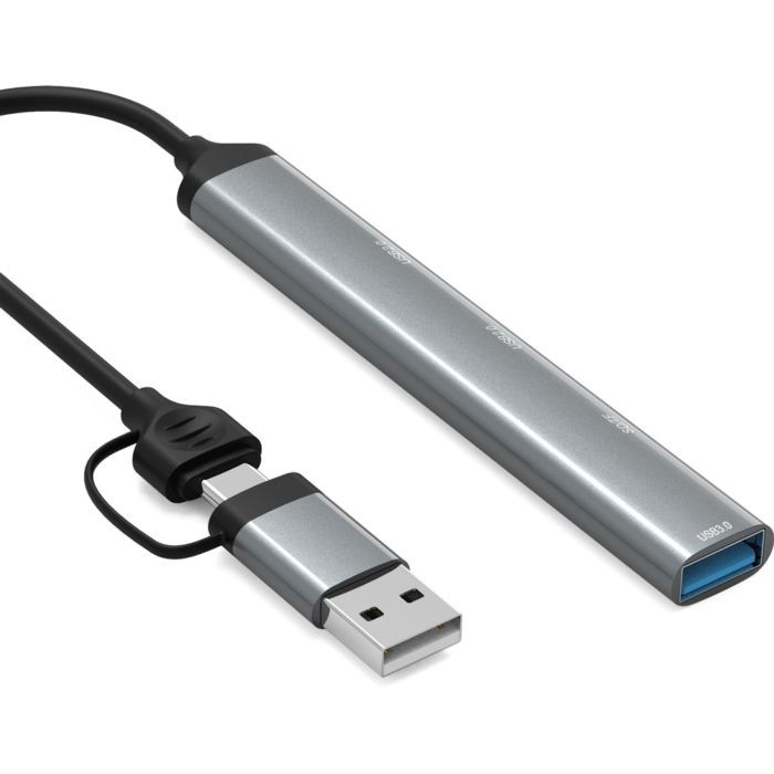 Концентратор Dynamode 5-in-1 USB Type-C/Type-A to 1хUSB3.0, 2xUSB 2.0, card-reader SD/MicroSD (DM-UH-514) зображення 3