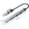 Концентратор Dynamode 5-in-1 USB Type-C/Type-A to 1хUSB3.0, 2xUSB 2.0, card-reader SD/MicroSD (DM-UH-514) зображення 8