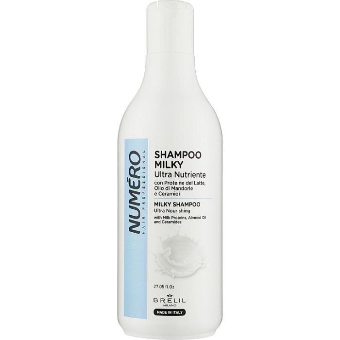 Шампунь Brelil Numero Shampoo Milky Ultra Nutriente Ультраживильний 800 мл (8011935088041)