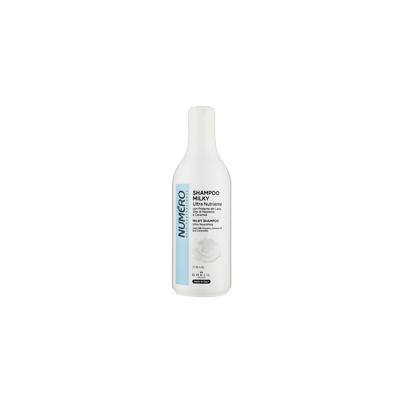 Шампунь Brelil Numero Shampoo Milky Ultra Nutriente Ультраживильний 800 мл (8011935088041)