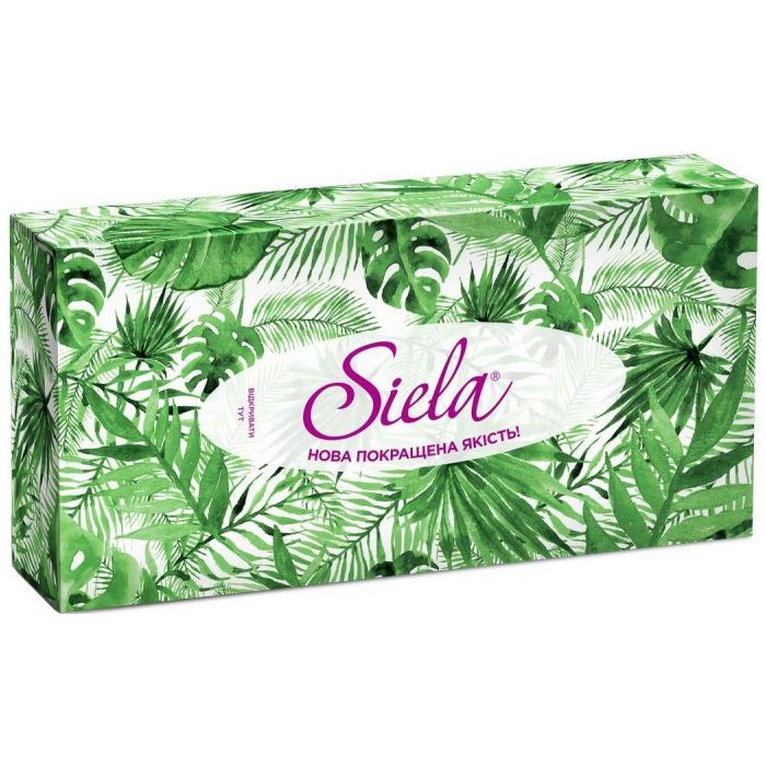 Салфетки косметические Siela Happy Green 2 слоя 80 шт. (4820204405441)