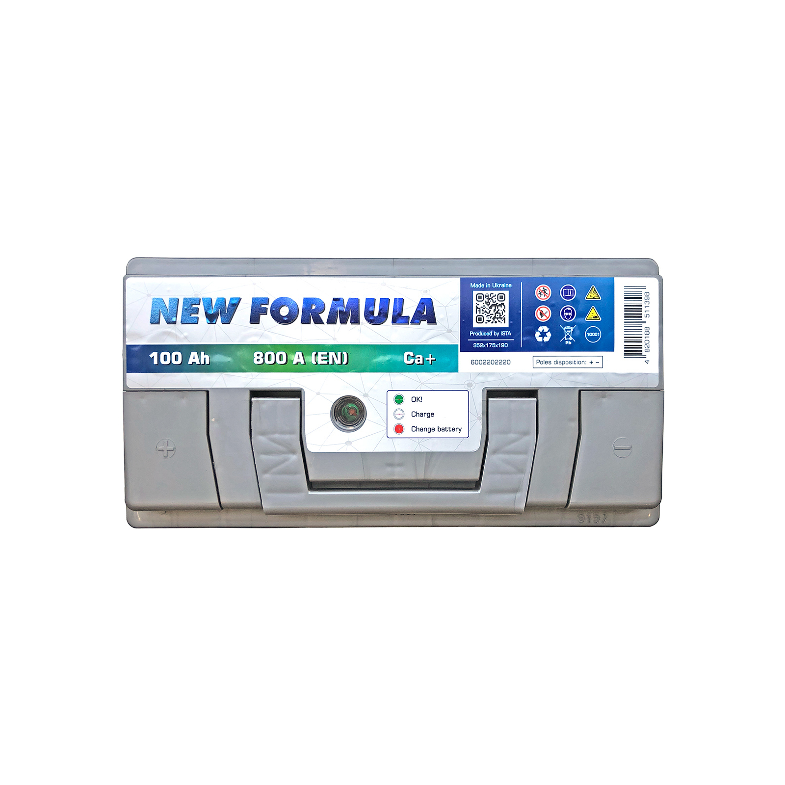 Аккумулятор автомобильный NEW FORMULA 100Ah (+/-) 800EN (6002202220) изображение 3