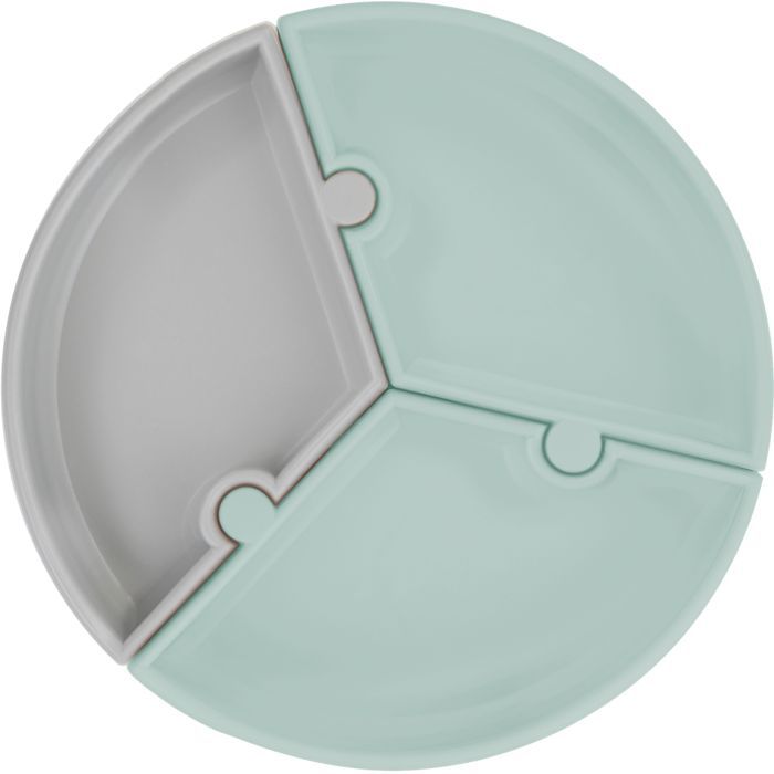 Тарілка дитяча MinikOiOi Puzzle секційна Mellow Yellow / Powder Grey (101050053)