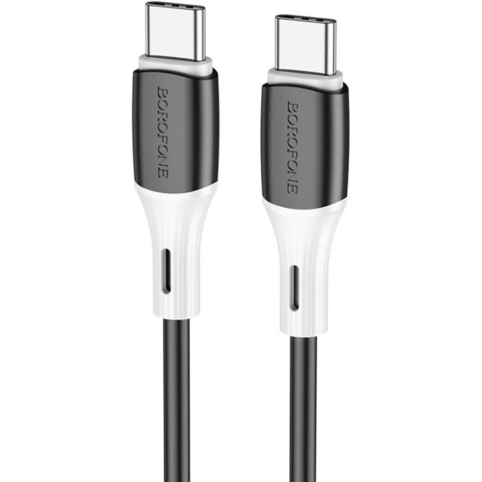 Дата кабель USB-C to USB-C 1.0m BX79 3A Black BOROFONE (BX79CCB)