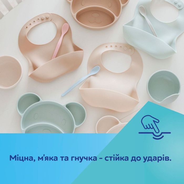 Тарілка дитяча Canpol babies силіконова на присосці - бірюзова (51/400_tur) зображення 10