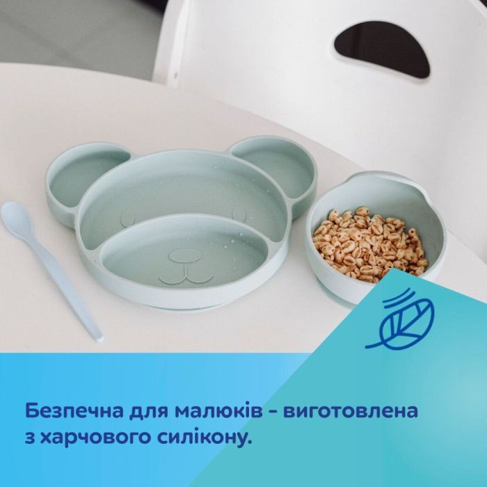 Тарілка дитяча Canpol babies силіконова на присосці - бірюзова (51/400_tur) зображення 11