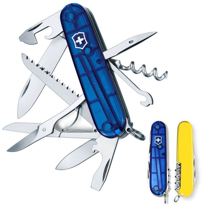 Нож Victorinox Huntsman Ukraine 91 мм Червоно-чорний (1.3713.1.3) изображение 2