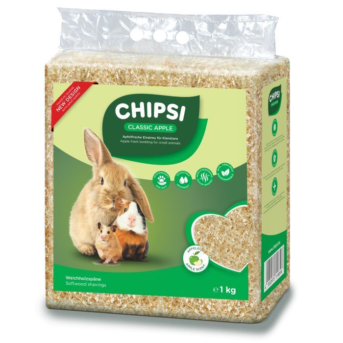 Наполнитель для грызунов Chipsi опилки зеленое яблоко 15 л/1 кг (4002973318898)