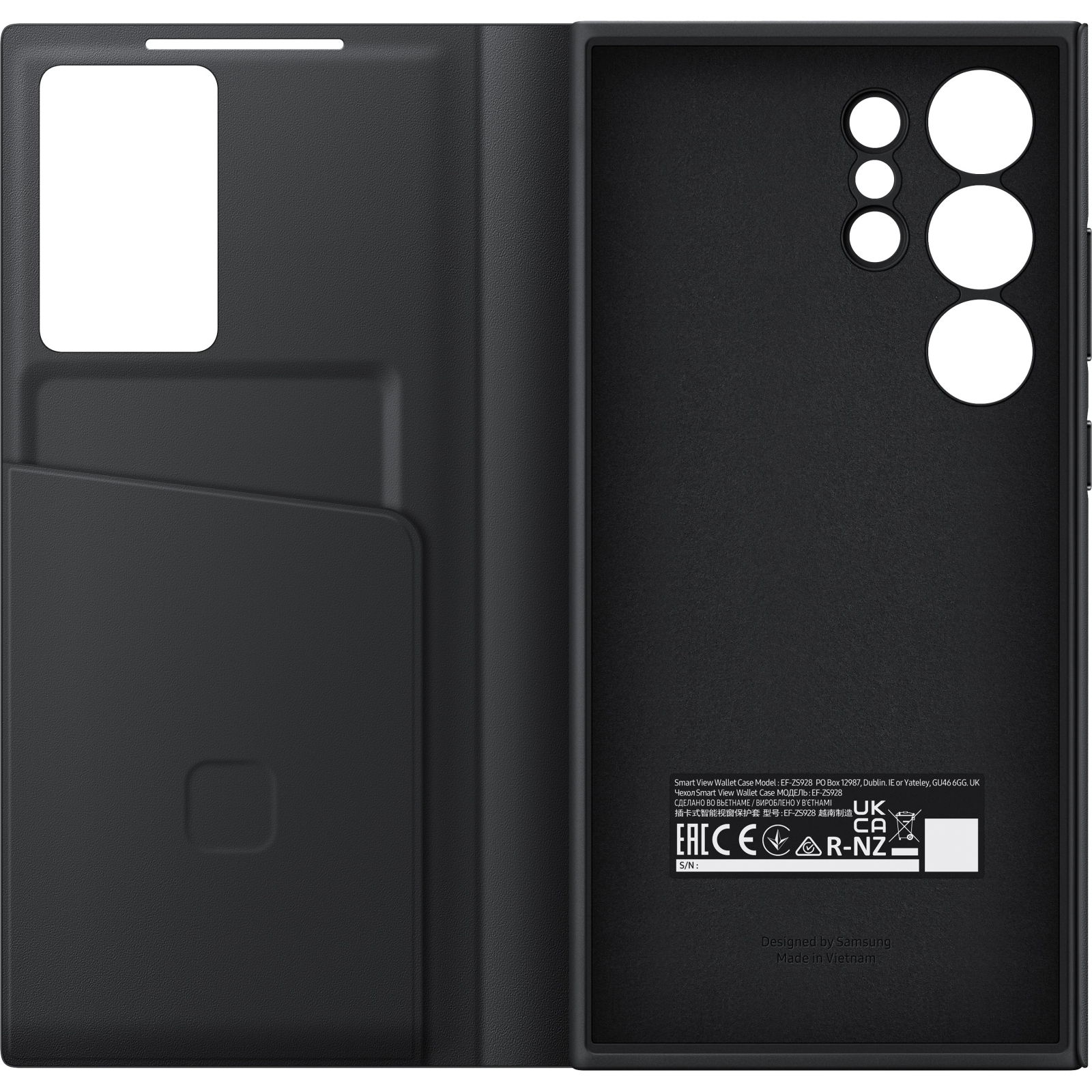 Чехол для мобильного телефона Samsung Galaxy S24 Ultra (S928) Smart View Wallet Case (EF-ZS928CBEGWW) изображение 5
