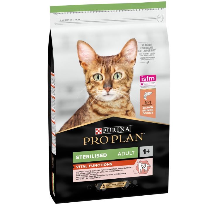 Сухой корм для кошек Purina Pro Plan Sterilised с лососем 10 кг (7613036517164)