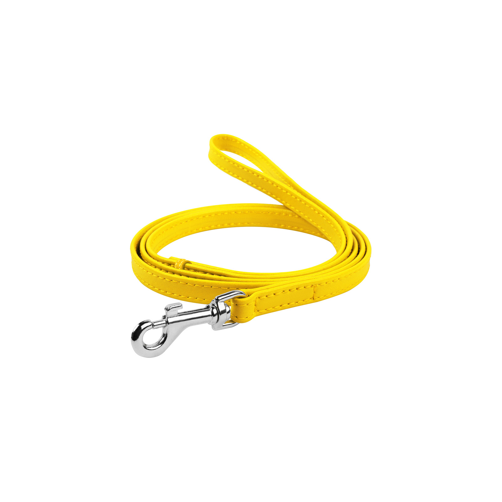 Поводок для собак WAUDOG Glamour кожаный XS желтый (33728)