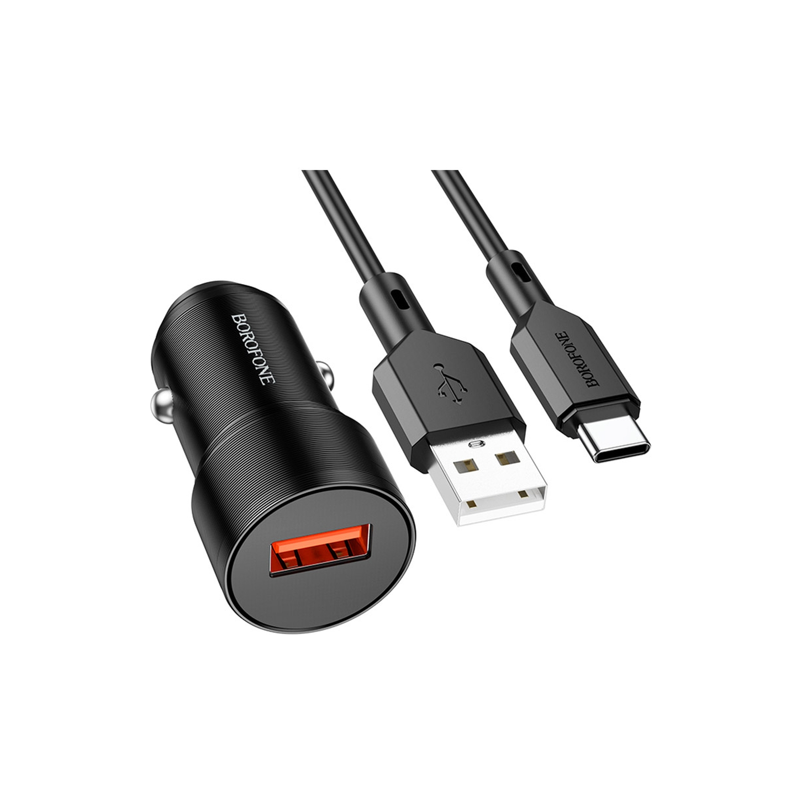 Зарядное устройство BOROFONE BZ19A charger set (Type-C) USB-A Black (BZ19ACB) изображение 2