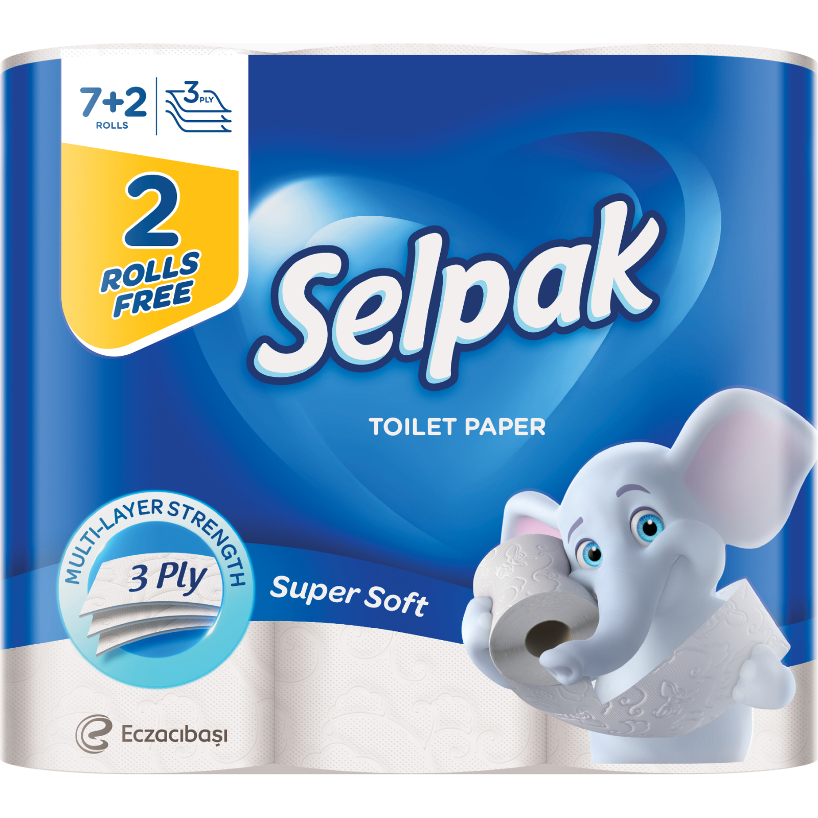 Туалетний папір Selpak 3 шари 7+2 рулонів (8690530015920)