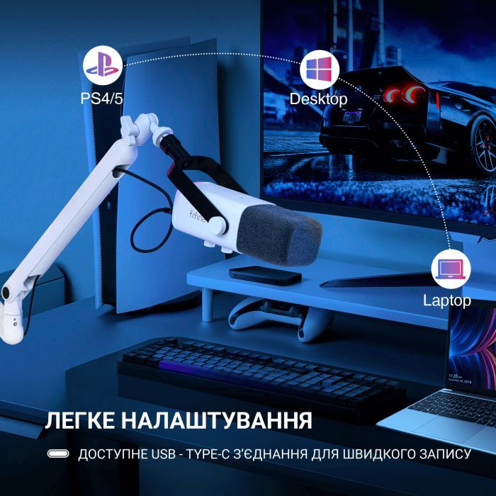 Микрофон Fifine TAM8 USB Black (TAM8) изображение 6