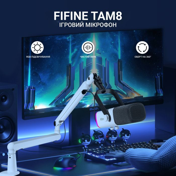 Микрофон Fifine TAM8 USB Black (TAM8) изображение 7