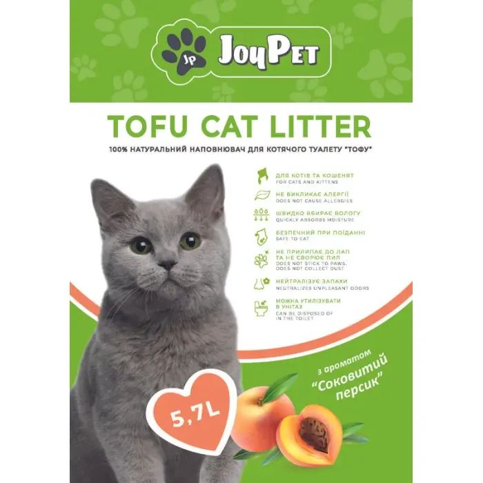 Наповнювач для туалету JOYPET TOFU Соковитий персик 5.7 л (JPTF55)