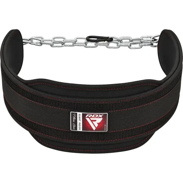 Утяжелитель RDX Пояс з ланцюгом T7 Pro Dipping Belt 2 Layer Black (WDB-T7B)