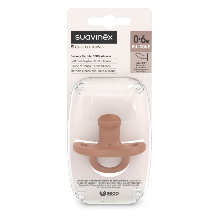 Пустышка Suavinex Colour Essence 0-6 мес, анатомическая силиконовая, зеленая (308084) изображение 2