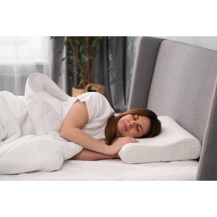 Подушка Ardesto ортопедическая Sleepwell волна, пена мемори, 60х40х11/9см белый (ART6040COP) изображение 2