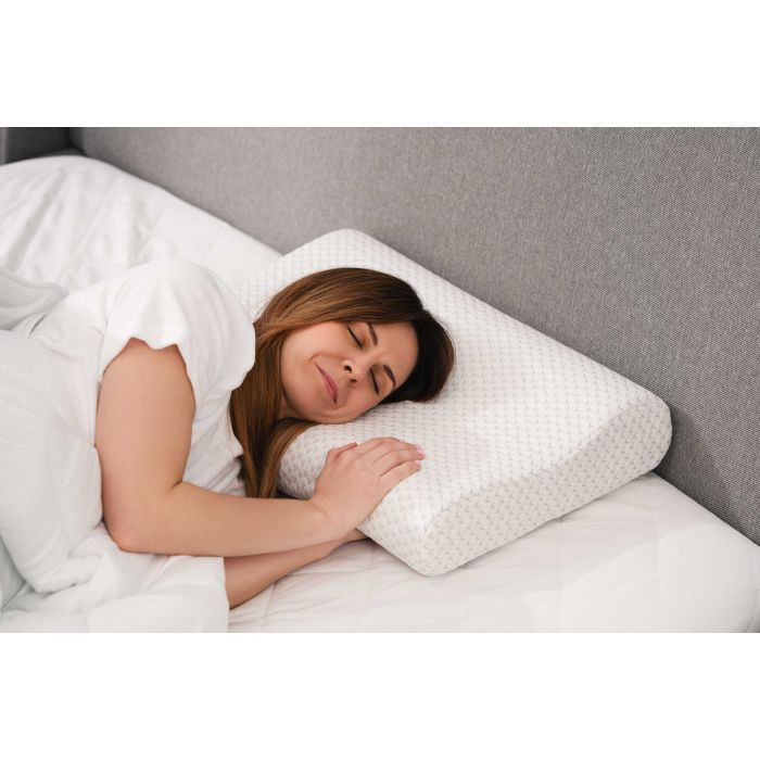 Подушка Ardesto ортопедическая Sleepwell волна, пена мемори, 60х40х11/9см белый (ART6040COP) изображение 7