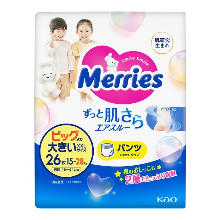 Підгузки Merries Трусики Super Jumbo XXL (15-28 кг) 26 шт. (4901301425898)