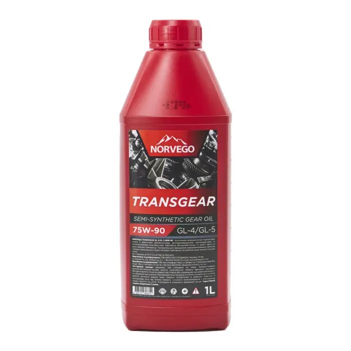 Трансмиссионное масло NORVEGO TRANSGEAR GL4/GL-5 75W90 1л (4823110603819)