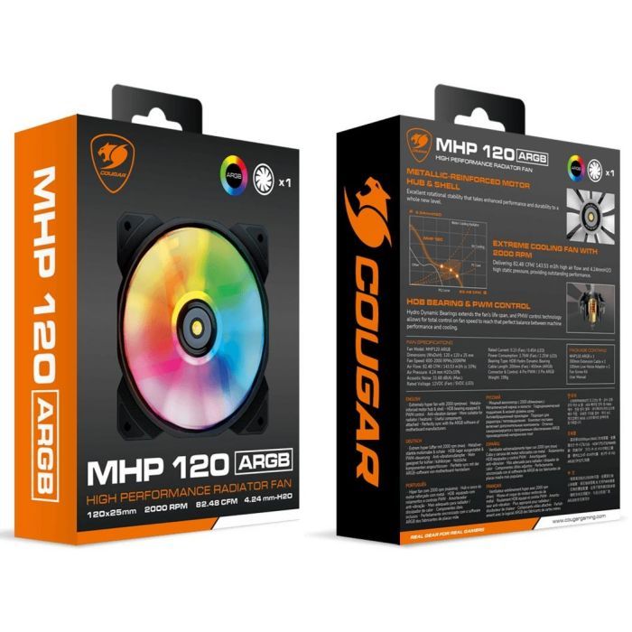 Кулер для корпуса Cougar MHP 120 ARGB изображение 8