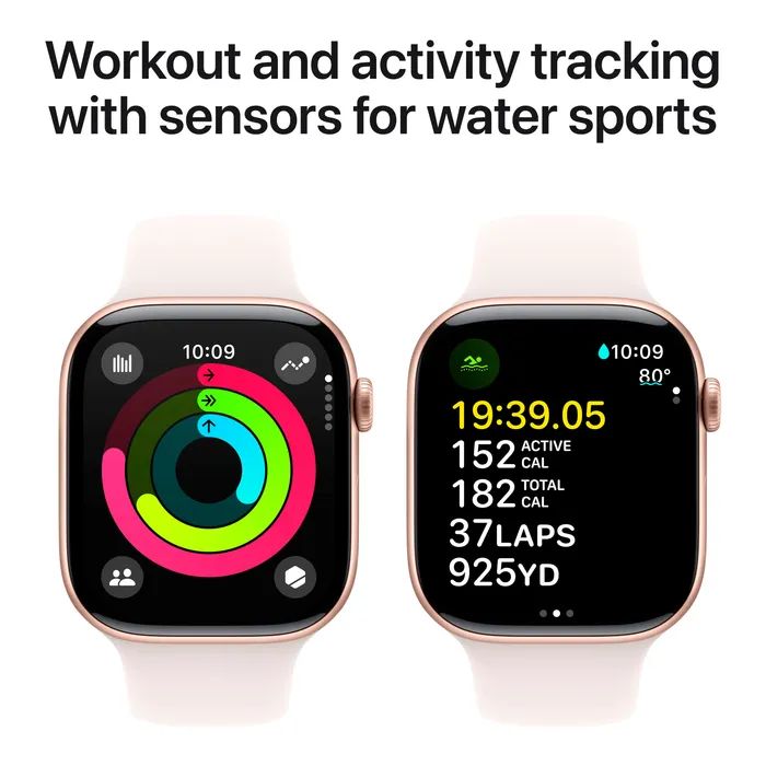Смарт-часы Apple Watch Series 10 GPS 46mm Jet Black Aluminium Case with Black Sport Band - S/M (MWWP3QH/A) изображение 4