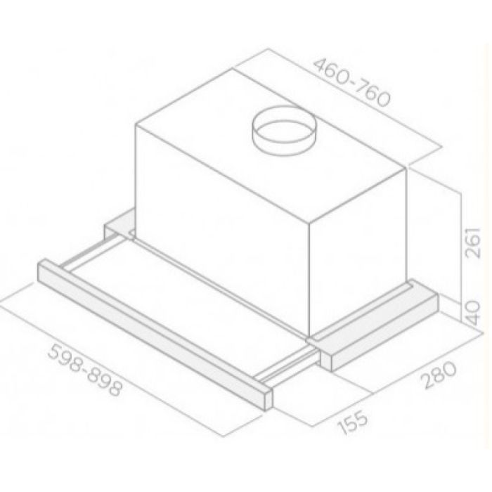 Вытяжка кухонная Elica TT26 PB IX/A/60 изображение 4
